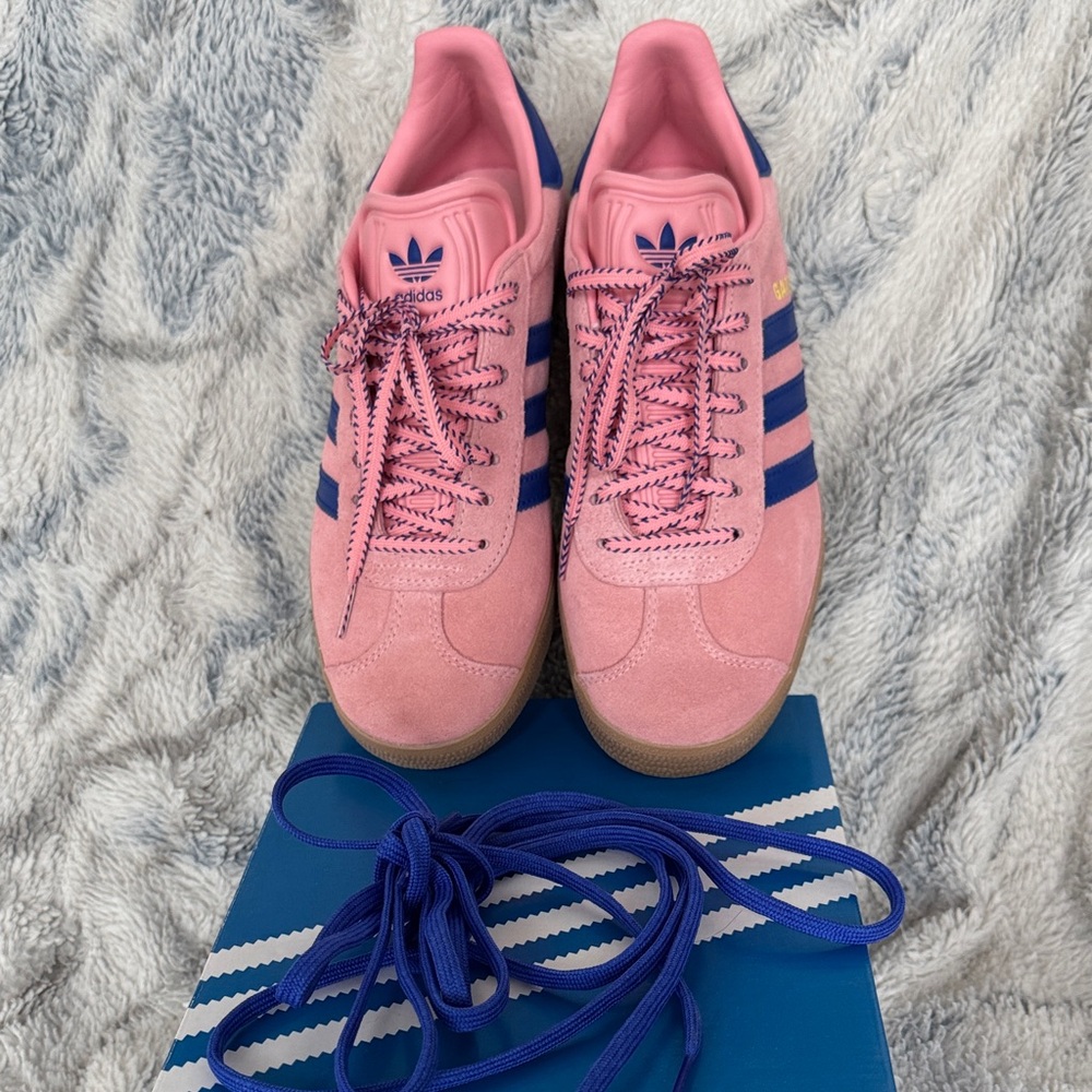 Adidas Pink and Blue Gazelles. Size Women’s 7.5